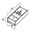 WORTHING BX Box pro napájecí zdroj, těleso hliník, povrch černá, rozměry 205x108x42mm. náhled 2