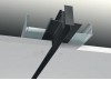 XTRIM S Stropní, vestavná napájecí lišta magnetického kolejnicového systému osvětlení, materiál hliník, černá, 48V, max zátěž 185W, IP20, rozměry  66,8x41,5mm, l=2000mm, počáteční S přívodním kabelem náhled 3