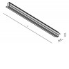 XTRIM S Stropní, vestavná napájecí lišta magnetického kolejnicového systému osvětlení, materiál hliník, černá, 48V, max zátěž 185W, IP20, rozměry  66,8x41,5mm, l=2000mm, počáteční S přívodním kabelem náhled 4
