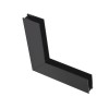 XTRIM SMALL Spojka pro 1-fázové lišty, přisazená, rohová 90°, materiál hliník, povrch černá, 24V, IP20, tř.3, rozměry 150x150x18mm