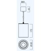 XTHEMA Závěsné bodové svítidlo, těleso kov, povrch bílá, pro LED modul 18,3W, IP20, rozměry d=150mm, h=201mm, vč závěsného kabelu l=1200mm lze zkrátit, POUZE svítidlo, LED MODUL SAMOSTATNĚ náhled 6