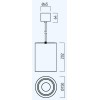 XTHEMA Závěsné bodové svítidlo, těleso kov, povrch bílá, pro LED modul 25W, IP20, rozměry d=180mm, h=236mm, vč závěsného kabelu l=1200mm lze zkrátit, POUZE svítidlo, LED MODUL SAMOSTATNĚ náhled 7