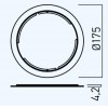 XTHEMA Stropní, vestavné, bodové svítidlo kruhové, těleso kov, povrch bílá, pro LED modul 18,3W, IP20, tř.3, rozměry d=145mm, h=4,2mm, POUZE svítidlo, LED MODUL SAMOSTATNĚ náhled 7