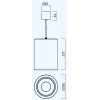 XTHEMA Závěsné bodové svítidlo, těleso kov, povrch bílá, pro LED modul 36,8W/52W, IP20, rozměry d=230mm, h=281mm, vč závěsného kabelu l=1200mm lze zkrátit, POUZE svítidlo, LED MODUL SAMOSTATNĚ náhled 8