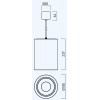 XTHEMA Závěsné bodové svítidlo, těleso kov, povrch bílá, pro LED modul 18,3W, IP20, rozměry d=150mm, h=201mm, vč závěsného kabelu l=1200mm lze zkrátit, POUZE svítidlo, LED MODUL SAMOSTATNĚ náhled 8