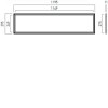 XWIDE Vestavné, stropní svítidlo, materiál hliník, povrch bílá, difuzor plast opál PMMA, LED panel 40W, 4896lm, teplá 3000K, 230V, IP40, tř.2, rozměry 1195x295x9mm, vč trafa náhled 4