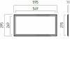 XWIDE Vestavné, stropní svítidlo, materiál hliník, povrch bílá, difuzor plast opál PMMA, LED panel 24W, 3000lm, neutrální 4000K, UGR<19, 230V, IP40, tř.2, rozměry 595x295x9mm, vč trafa náhled 3