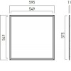 XWIDE Vestavné, stropní svítidlo, materiál hliník, povrch bílá, difuzor plast opál PMMA, LED panel 40W, teplá 3000K, 4896lm, UGR<19, 230V, IP40, tř.2, 595x595x9mm, vč trafa náhled 2