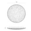 CALIPSO LED 55W stropní Stropní, přisazené svítidlo, základna kov, bílá, stínítko plast, bílá, LED 55W, teplá 3000K, 4856lm/2884lm, Ra90, stmívatelné PUSH, 230V, d=526mm, h=76mm náhled 11