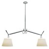 TOLOMEO SOSPENSIONE2 Těleso stropního svítidla, 2x těleso hliník, povrch leštěný, 2x150W, E27, 230V, IP20, 2x2 ramena cca 700mm+500mm rozpětí 1380mm, délka závěsu 930mm, BEZ stínítka náhled 3