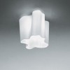 LOGICO SOFFITTO MICRO Stropní, přisazené svítidlo, základna kov, povrch šedostříbrná, difuzor sklo satinované, pro žárovku 1x42W, E14, IP20, 180x180mm, h=190mm náhled 2