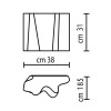 LOGICO PARETE Nástěnné svítidlo, základna kov, difuzor sklo satinované, pro žárovku 2x52W, E27, A60, 230V, IP20, 330x185mm, h=185mm náhled 1