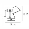 TOLOMEO PINZA Lampa s klipem (skřipec), základna a stínítko hliník pro žárovku 1x70W, E27, 230V, IP20, 230x180mm, s vypínačem. náhled 1