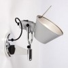 TOLOMEO FARETTO Nástěnná lampa, základna leštěný hliník stínítko matný hliník, 1x100W, E27, 230V, IP20, 230x280mm, s vypínačem náhled 1