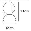 ECLISSE Stolní lampa, těleso kov, povrch oranžová, pro žárovku 1x25W, E14, 230V, IP20, tř.2, d=120mm, h=180mm, vypínač na kabelu náhled 1