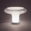 LESBO Stolní lampa dekorativní, základna kov, stínítko kouřové sklo, pro žárovku 1x100W, E27, 230v, IP20, d=520mm, h=370mm, se stmívačem náhled 1