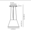 CHOOSE SUSPENSION Závěsné svítidlo, základna kov, povrch šedostříbrná, stínítko pergamen přírodní+ plast čirý, pro žárovklu 1x100W, E27, 230V, IP20, d=358mm, lankový záv l=2000mm, lze zkr náhled 8