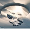 MERCURY SOFFITTO LED Stropní, přisazené svítidlo, základna nerez, oblázky povrch chrom lesk, LED 2x29W, teplá 3000K, 2x2330lm/cca 2x120W žár., 230V, IP20, tř.1, d=1100mm, h=600mm, svítí +nahoru náhled 4