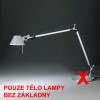 TOLOMEO BIANCO Stolní lampa, těleso hliník, ramena hliník lesk, klobouk elox bílá, pro žárovku 1x70W, E27, 230V, IP20, 2 ramena cca 480mm + 530mm, BEZ ZÁKLADNY, vč vypínače náhled 1