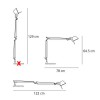 TOLOMEO ALU Stolní lampa, těleso hliník, ramena hliník lesk, klobouk hliník šedostříbrná, pro žárovku 1x70W, E27, 230V, IP20, 2 ramena cca 480mm + 530mm, BEZ ZÁKLADNY, vč vypínače náhled 8