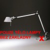 TOLOMEO LED DIRECT Stolní lampa, ramena hliník leštěný, klobouk mat, 10W LED, teplá 3000K, 500lm, svítí dolů, 230V, IP20, l=max.=1220mm, 2 ramena cca 550mm+550mm, vč stmívače, BEZ ZÁKLADNY náhled 2