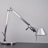 TOLOMEO MINI ALU Stolní lampa, těleso hliník, povrch elox šedostříbrná, pro žárovku 1x70W, E27, 230V, IP20, l=max.=1080mm, dvě ramena cca 450mm + 450mm, vč. vypínače, základna SAMOSTATNĚ náhled 2