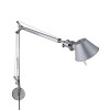 TOLOMEO MINI ALU Stolní lampa, těleso hliník, povrch elox šedostříbrná, pro žárovku 1x70W, E27, 230V, IP20, l=max.=1080mm, dvě ramena cca 450mm + 450mm, vč. vypínače, základna SAMOSTATNĚ náhled 3