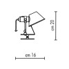 TOLOMEO MICRO PINZA Lampa s klipem, těleso hliník povrch elox oranžová, pro žárovku 1x60W, E14, 230V, IP20, 200x160mm, vypínač na kabelu náhled 3