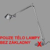 TOLOMEO LETTURA Stolní lampa, těleso hliník, ramena povrch leštěný hliník, klobouk matný hliník, 1x70W, E27, 230V, IP20, ramena l=800mm+550mm !!omezený klon max15°, BEZ ZÁKLADNY náhled 1