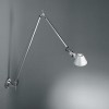 TOLOMEO BRACCIO LED Nástěnná lampa, těleso hliník, povrch elox a leštěný hliník, stínítko matný hliník, LED, 10W, teplá 3000K, 410lm/cca 20W žár., 230V, IP20, tř.2, rozměry l=1670mm, se stmívačem náhled 1