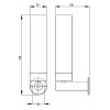 TUBE Nástěnné svítidlo, základna kov, povrch chrom lesk, difuzor sklo opál, pro žárovku 40W, E14, 230V, do koupelny IP44, tř.2, 120x250mm náhled 3