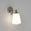 ANAPAIT do koupelny 40W E14 IP44 Nástěnné svítidlo, základna kov, povrch chrom lesk, difuzor sklo opál, rameno rovná tyč, pro žárovku 40W, E14, 230V, do koupelny IP44, tř.2, rozměry h=215mm, l=145mm náhled 3