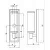 VERONA do koupelny Nástěnné svítidlo, materiál kov, povrch chrom lesk, difuzor sklo opál, pro žárovku 40W, E14, 230V, do koupelny IP44, tř.2, rozměry 85x85x250mm náhled 4