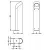 SOPRANO Sloupkové venkovní svítidlo, těleso hliník, povrch černá, difuzor sklo opál, LED 9W, GX53, 230V, IP65, tř.1, rozměry 490x90x145mm náhled 3