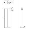 ASCOLI Stojací lampa, nastavitelný směr svícení, materiál kov, povrch bílá, pro žárovku 6W, GU10 ES50, 230V, IP20, tř.2, rozměry 1225x285mm, vypínač na kabelu náhled 4