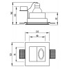 BLANCO Vestavné stropní bodové svítidlo, tvar čtverec, materiál sádra, povrch bílá, pro žárovku 50W, GU10, 230V, IP20, tř.1, rozměry 118x118x150mm náhled 8