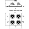 BINTONIT 2x50W GU10 Stropní, podhledové svítidlo, výklopné +-20°, materiál hliník, povrch bílá, pro žárovku 2x50W, GU10, 230V, IP20, tř.1, rozměry 210x100x143mm náhled 16