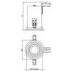 TARO BODOVÉ KRUH Stropní vestavné svítidlo kruhové, výklopné +-20°, materiál hliník, povrch bílá, pro žárovku 50W, GU10, 230V, IP20, tř.1, rozměry d=100m, h=147mm náhled 14