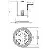 BAKERIT 7,4W LED KRUH Stropní, podhledové svítidlo, výklopné +-20°, materiál kov, povrch bílá, LED 7,4W, teplá 2700K, 528lm, Ra80, 230V, IP20, tř.3, rozměry d=72mm, h=74mm, BEZ trafa, vč.sv.zdr náhled 8