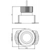 BAKERIT 7,4W LED KRUH Stropní, podhledové svítidlo, výklopné +-20°, materiál kov, povrch bílá, LED 7,4W, teplá 2700K, 528lm, Ra80, 230V, IP20, tř.3, rozměry d=72mm, h=74mm, BEZ trafa, vč.sv.zdr náhled 9