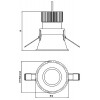 MINIMA BODOVÉ KRUH Stropní vestavné svítidlo, materiál kov, povrch bílá, LED 7,4W, teplá 2700K, 474lm, Ra80, 700mA, IP20, tř.3, rozměry d=82mm, h=97mm, BEZ trafa náhled 15