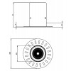 BAKERIT 7,4W LED KRUH Stropní, podhledové svítidlo, výklopné +-20°, materiál kov, povrch bílá, LED 7,4W, teplá 2700K, 528lm, Ra80, 230V, IP20, tř.3, rozměry d=72mm, h=74mm, BEZ trafa, vč.sv.zdr náhled 10