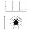 TRIMLESS BODOVÉ KRUH Stropní vestavné svítidlo, výklopné +-20°, materiál kov, povrch bílá, LED 7,4W, teplá 2700K, 528lm, Ra80, 230V, IP20, tř.3, rozměry d=72mm, h=74mm, BEZ trafa, vč.sv.zdr náhled 10