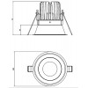 MINIMA BODOVÉ KRUH Stropní vestavné svítidlo, materiál kov, povrch bílá, LED 7,4W, teplá 2700K, 474lm, Ra80, 700mA, IP20, tř.3, rozměry d=82mm, h=97mm, BEZ trafa náhled 19