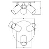 ASCOLI Stropní bodové svítidlo, nastavitelný směr svícení, materiál kov, povrch bílá, pro žárovku 3x50W, GU10, 230V, IP20, tř.2, rozměry d=220mm, h=125mm náhled 7