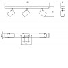 ASCOLI Stropní bodové svítidlo, nastavitelný směr svícení, materiál kov, povrch bílá, pro žárovku 3x50W, GU10, 230V, IP20, tř.2, rozměry 130x600mm náhled 7