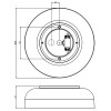 SYROS Přisazené stropní svítidlo, materiál sklo s kovovým detailem, povrch bílá, kryt sklo opál, pro žárovku 3x40W, E27, 230V, do koupelny IP44, tř.2, rozměry d=350mm, h=110mm náhled 3