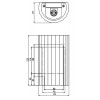 KYMI Nástěnné svítidlo, základna kov, materiál sádra, povrch bílá, imitace vroubkování, pro žárovku 2x50W, GU10, 230V, IP20, tř.1, rozměry 89x133x220mm, svítí nahoru/dolů náhled 5