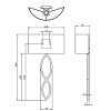CASERTA Nástěnné svítidlo, materiál kov, povrch nikl mat, dekorace propletenců, pro žárovku 60W, E27, 230V, IP20, tř.3, d=130mm, h=590mm, STÍNÍTKO SAMOSTATNĚ náhled 6