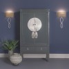 CASERTA Nástěnné svítidlo, materiál kov, povrch nikl mat, dekorace propletenců, pro žárovku 60W, E27, 230V, IP20, tř.3, d=130mm, h=590mm, STÍNÍTKO SAMOSTATNĚ náhled 7